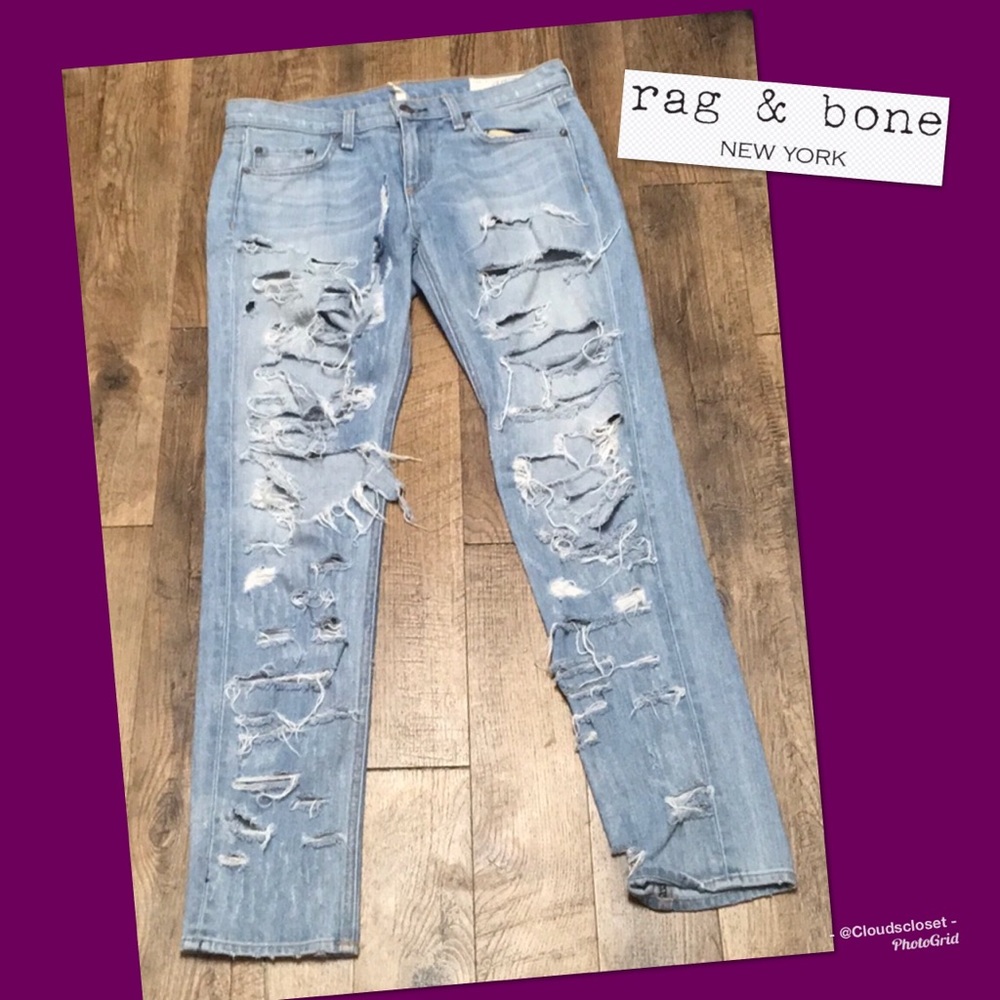 👠RAG & BONE “ THE DRE” MIDRISE THRASHER JEANS 26